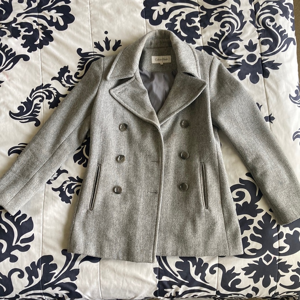 Calvin Klein grey peacoat